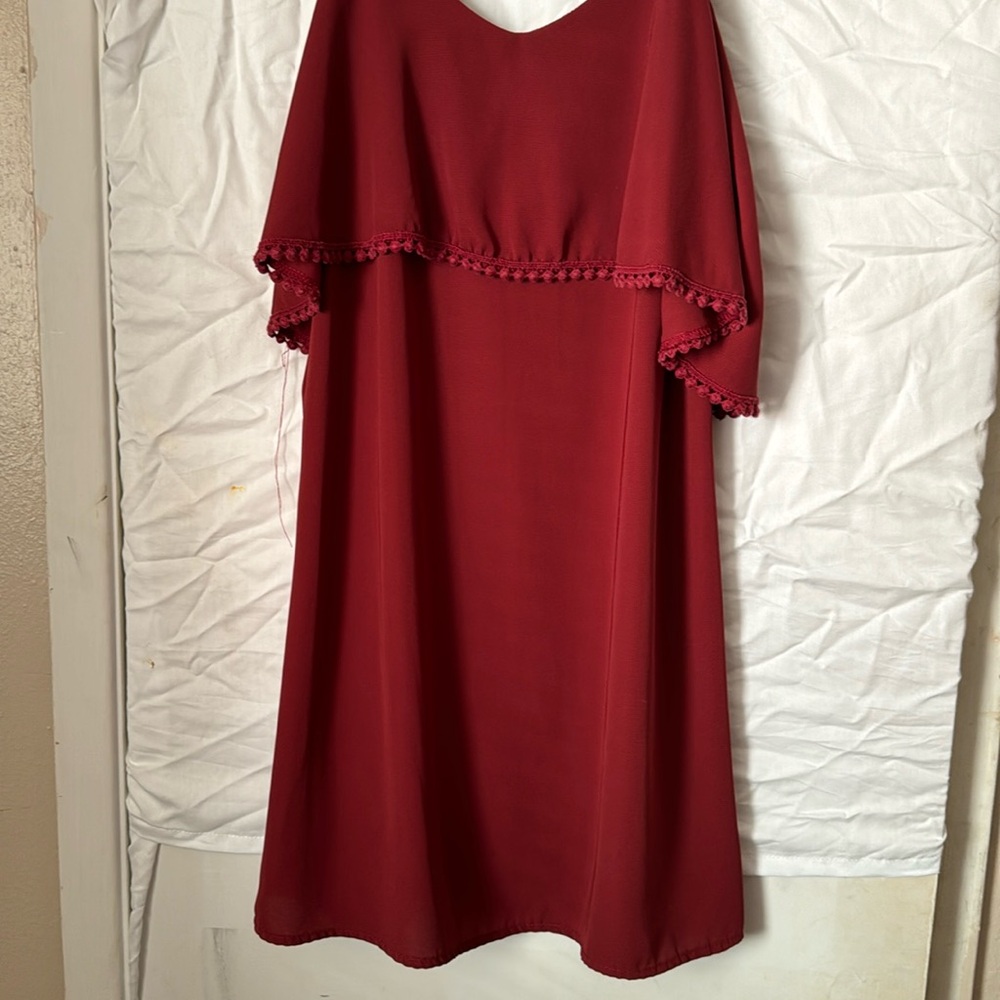 Maroon mini dress
